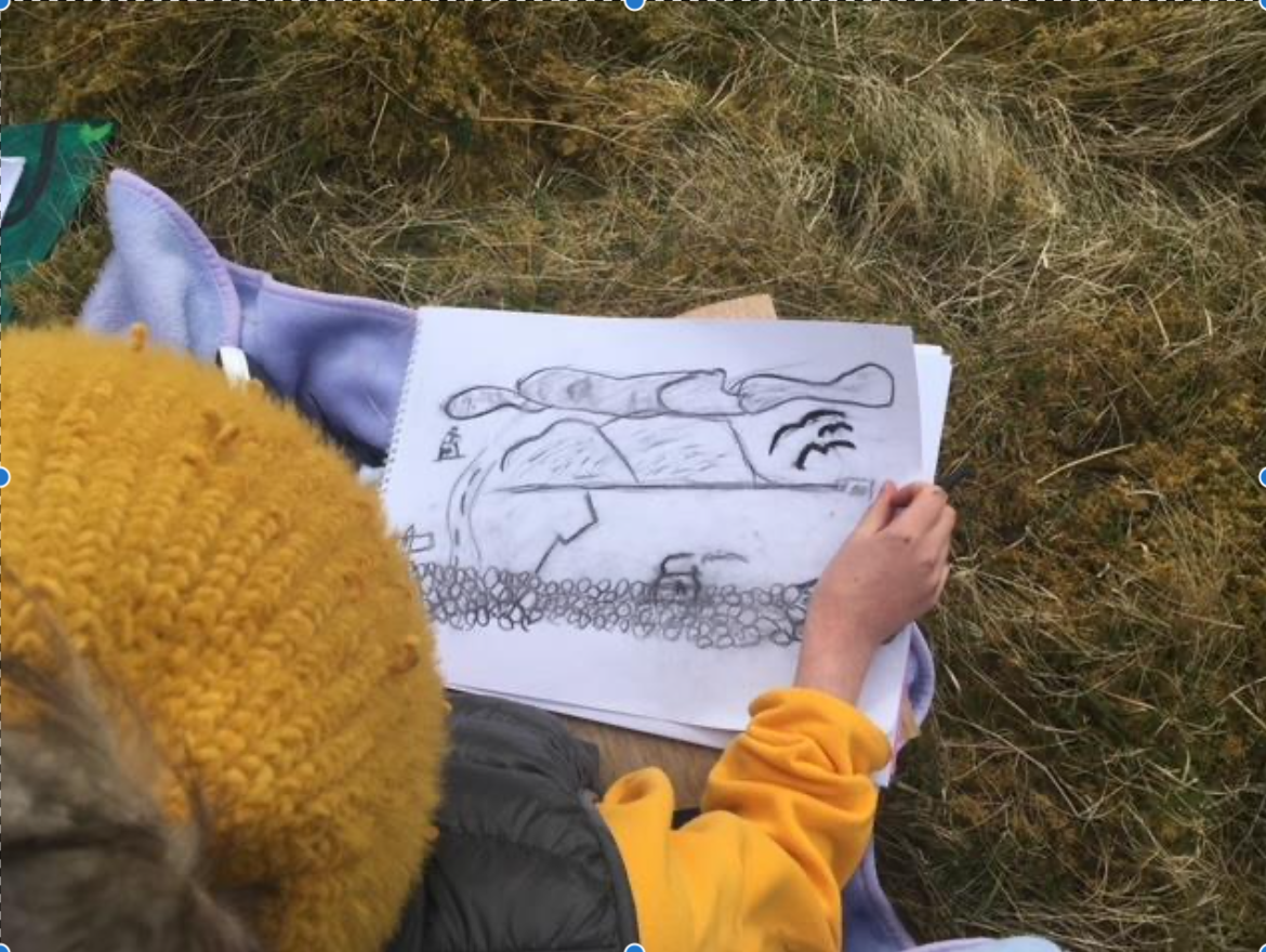 Particpant sketching in Pairc.